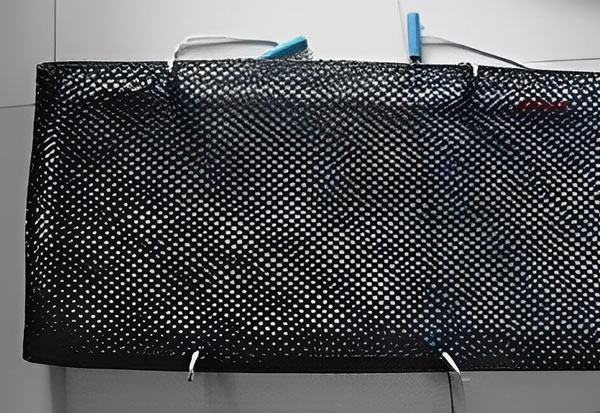 14mm diamond hole oyster mesh HDPE UV treated in black